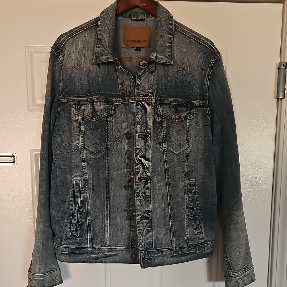 American Eagle Outfitters Faded Blue Denim Jacket